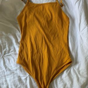 Shein yellow body suit
